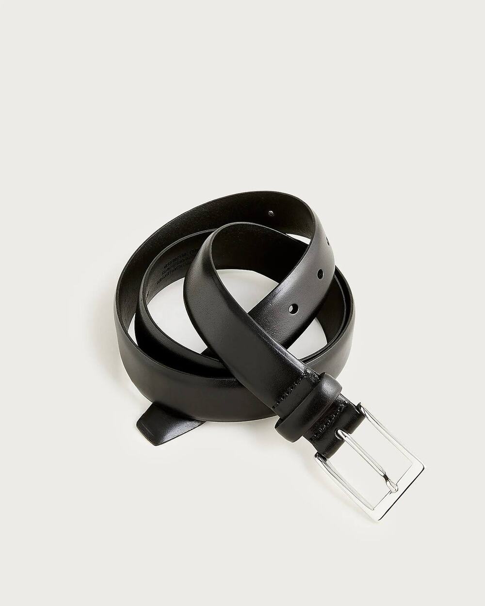 NWOT J Crew Italian Leather Dress Belt Black Size 38